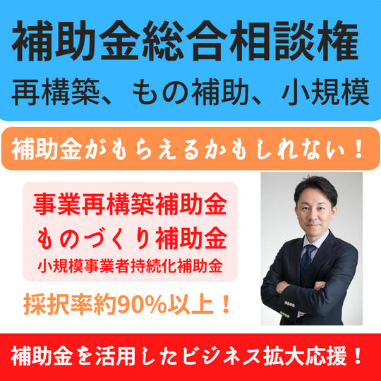 補助金総合相談~事業再構築、もの補助、小規模(60分間)