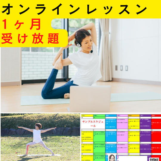 １ヶ月　オンラインレッスン（約６０レッスン）使い放題
