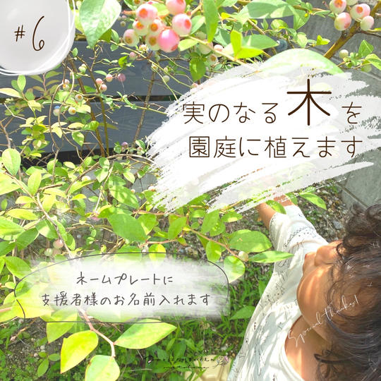 園庭に設置するプレートにお名前掲載します