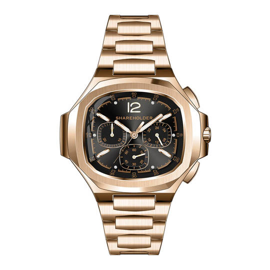 ●フロントライナークロノグラフ：ローズゴールドケース&ブレス｜早割：5％OFF