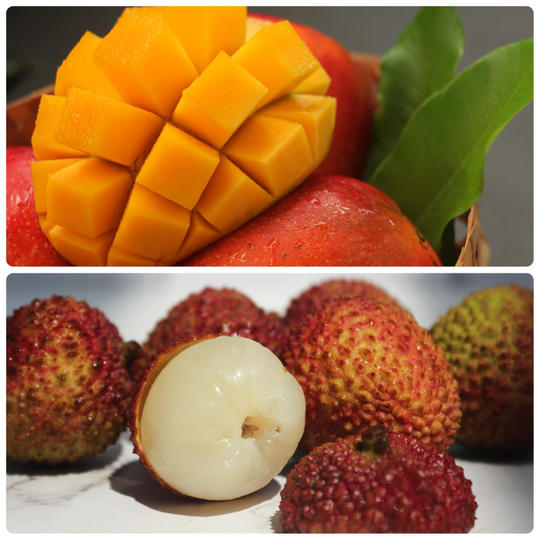 ◆北海道沖縄配送はこちら◆【セット購入がお得】プレミアムアップルマンゴー(2.5kg)生ライチ(3kg)送料込