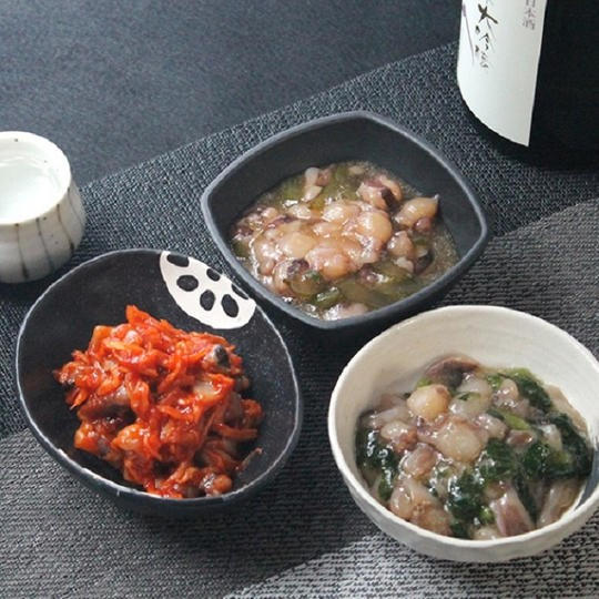 明石だこ絶品3種食べ比べセット(わさび、柚子、キムチ)