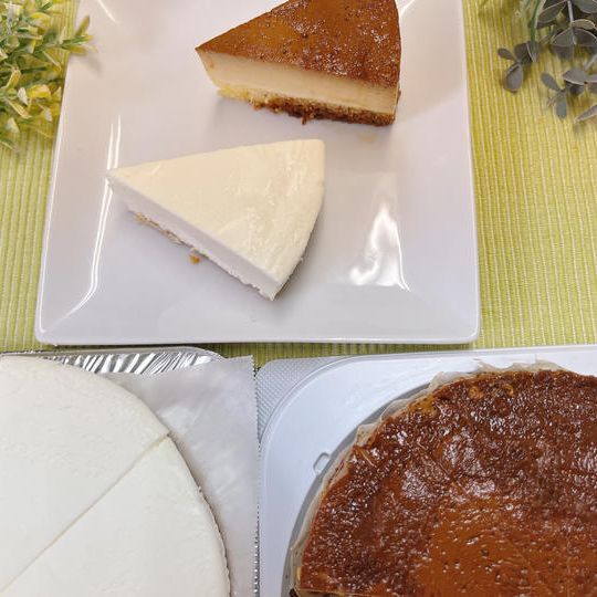 【4月限定早割500円OFF】焼プリンケーキとレアチーズケーキ