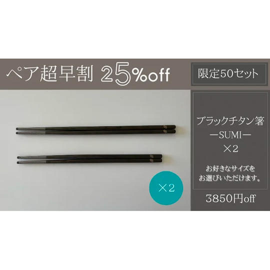 【ペア超早割】25%off【3850円off】箸-SUMI- ×2