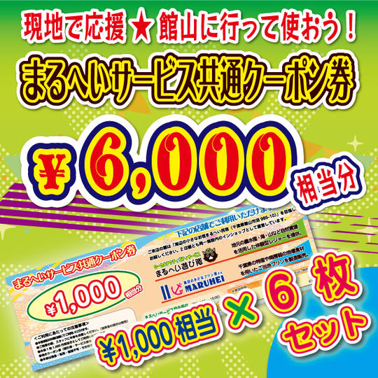 プリンにも釣り体験にも使える！まるへいサービス共通クーポン券6,000円分