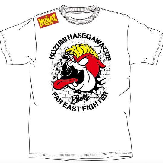 「HOZUMI HASEGAWA CUP」×「MOBSTYLES」×「RideMe」トリプルコラボTシャツ 白