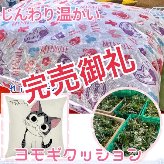 じんわり温かいヨモギクッション