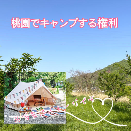 桃園で特別にキャンプする権利