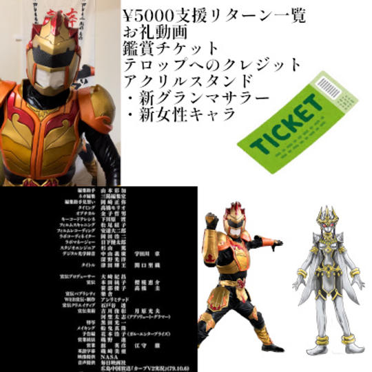 ご支援のお礼動画＋本映画のチケット＋クレジット掲載