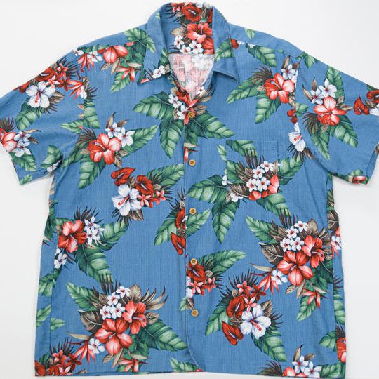 【アッシュブルー】南房総アロハシャツ