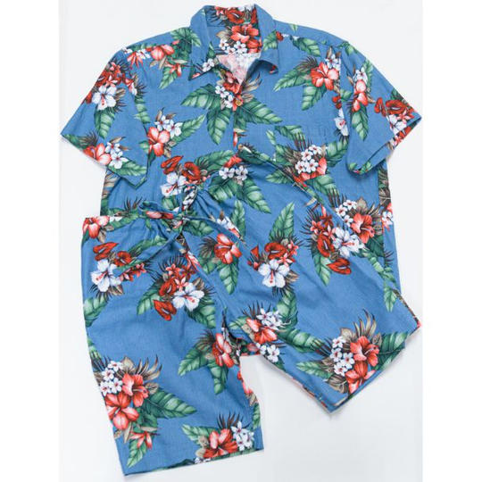 【アッシュブルー】南房総アロハセットアップ