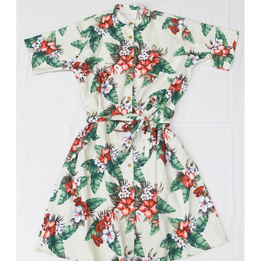 【ホワイト】南房総アロハワンピース