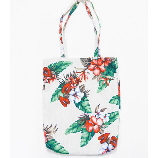 【ホワイト】南房総アロハトートバック