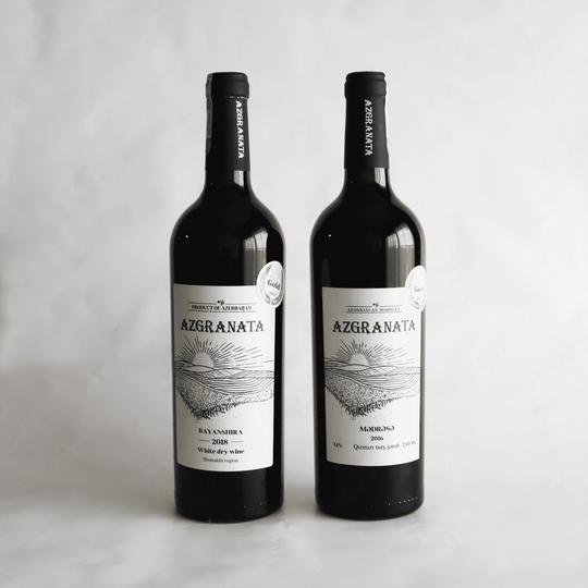 古代シルクロードとして栄えたアゼルバイジャンで育つ、希少なぶどう品種100%で造られたワイン〈赤・白〉セット