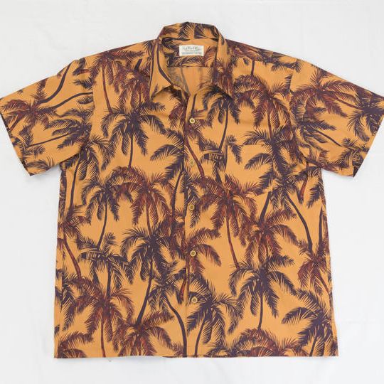 【綿100%、オレンジ】南房総アロハシャツ