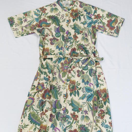 【綿100%、ベージュ】南房総アロハワンピース