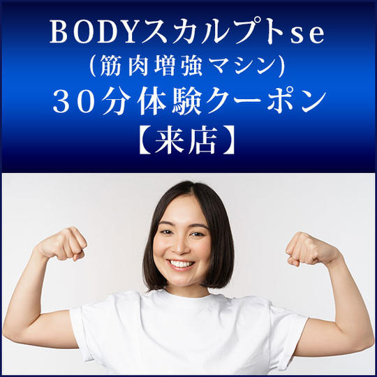 BODYスカルプトse(筋肉増強マシン)　３０分体験クーポン【来店】