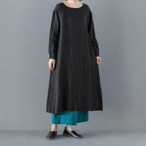 【Lino e Lina】Aラインワンピース＜ノワール＞