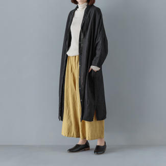 【Lino e Lina】前開きワンピース＜ノワール＞