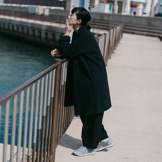 【MUYA】リバリーコート　テーラードカラー　ブラック　size4