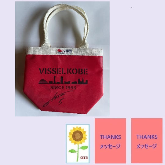 山口蛍選手の直筆サイン入りトートバッグ＋ダンサー２人からのお礼メッセージ＋ウクライナ産ひまわりの種