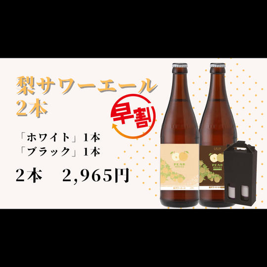 【超早割30%OFF】 千葉県柏市の梨だけを使った　梨サワーエール2本（ギフト箱入り）