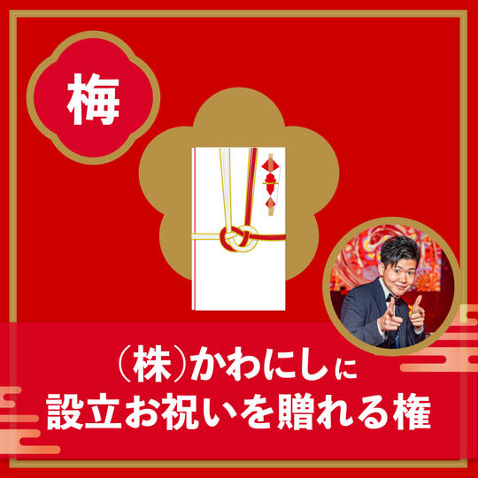 (梅)設立お祝いを贈れる権