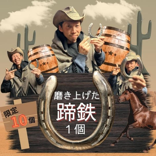 磨き上げた蹄鉄１個