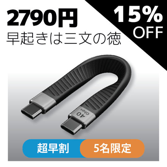 超早割15%OFF【5名限定】Flex USB4 x 1本