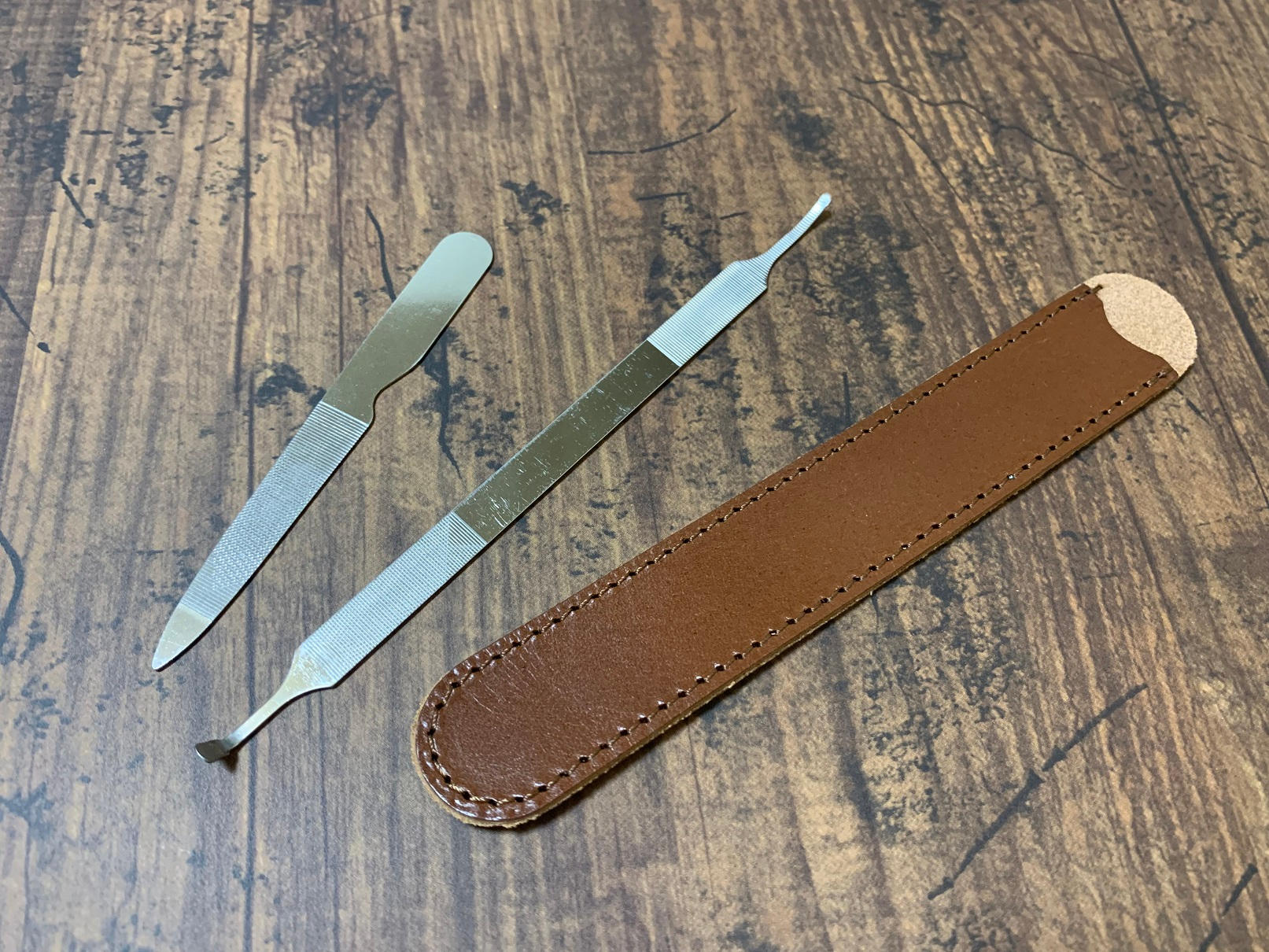 革ケース・ポケットヤスリセット - (「巻き爪用」「通常の爪ヤスリ