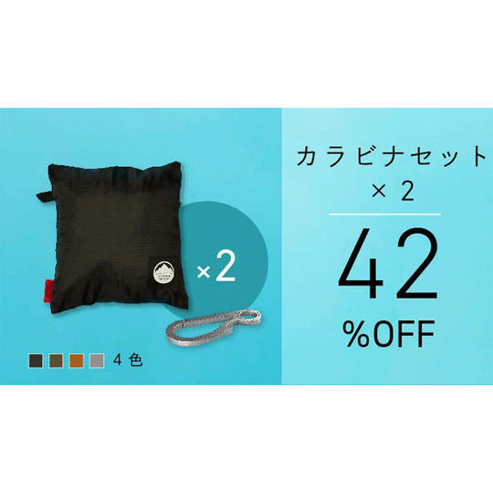 【カラビナ2セット】42%OFF ポケザック+カラビナ × 2
