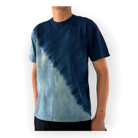 藍染ぼかしTシャツ　XLサイズ