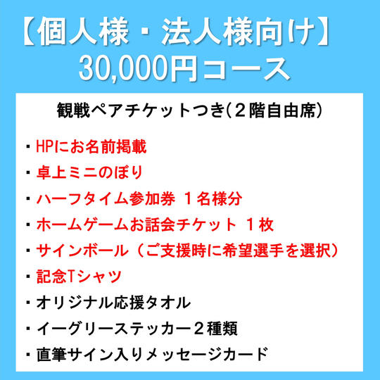 【個人様・法人様向け】30,000円コース