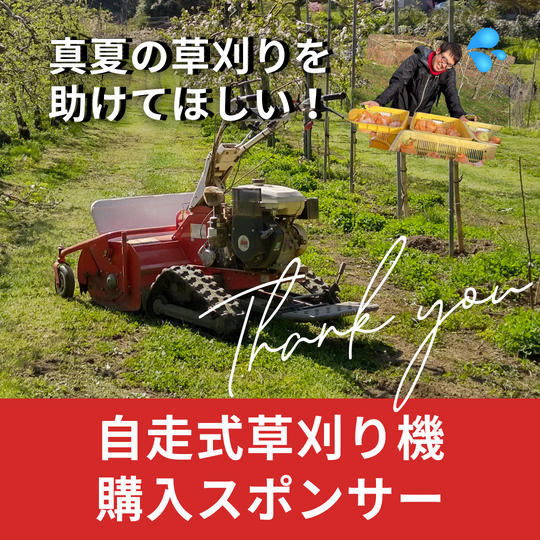 【Help！】自走式草刈り機 購入スポンサー権【りんご付き・ロゴ入れます】