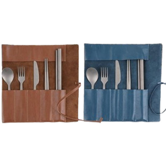 レザーカトラリーケース+チタンカトラリーセット 10800円