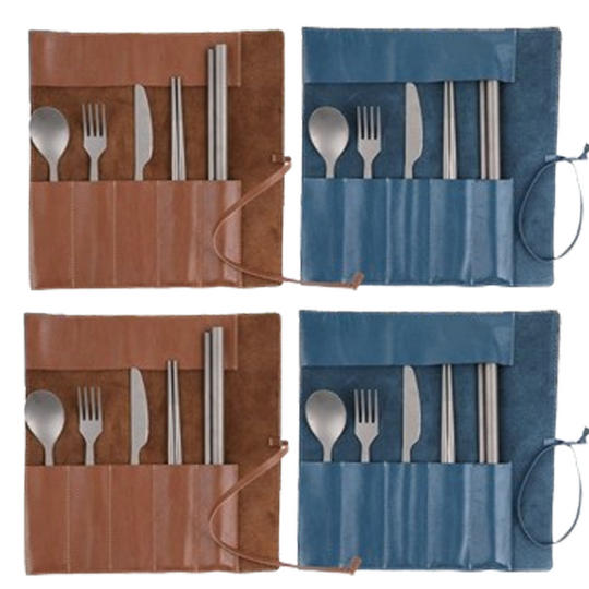 レザーカトラリーケース+チタンカトラリーセット 2個セット 19800円