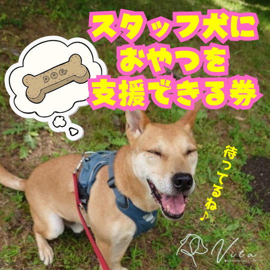スタッフ犬【ぼっくん】におやつを支援できる権