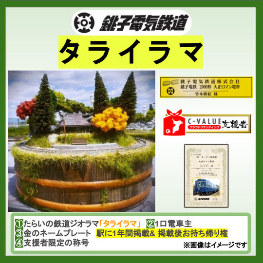 "たらい"の上に鉄道ジオラマ『タライラマ』