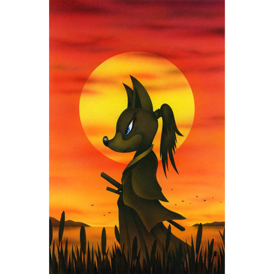 ☆超ビックリ!!衝撃 Price☆ 原画『夕暮れ狐剣士』