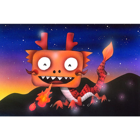 Normal Price・原画『ジタバタドラゴン』 ☆プレゼント付き♪