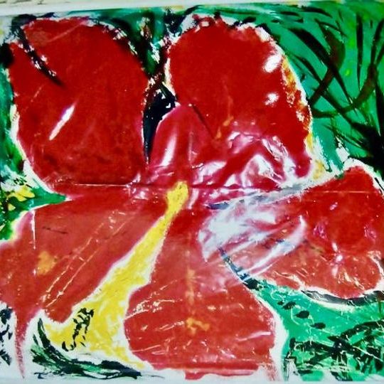 お礼のメッセージ・母の絵付き