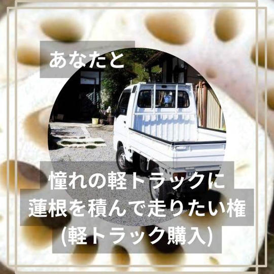 あなたと一緒に憧れの軽トラック購入し蓮根を乗せて走りたい権