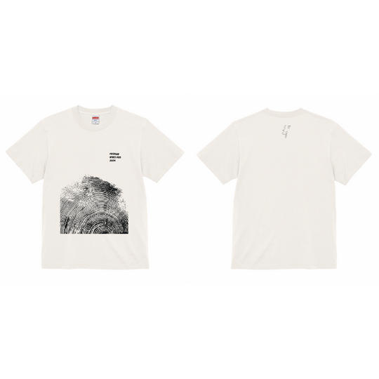 【吉野杉】年輪アートTシャツ(バニラホワイト)