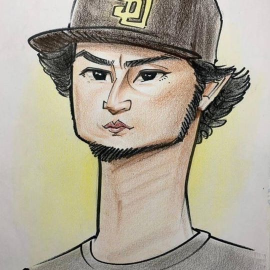 似顔絵りょうさんに似顔絵を描いてもらおう！　提供：似顔絵りょう