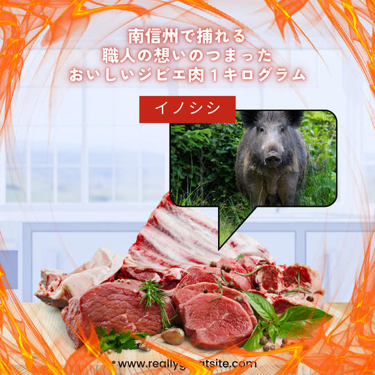 南信州で捕れる新鮮なジビエ肉1kg