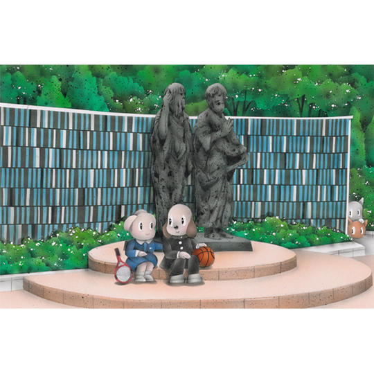 新作原画『プラトンとアリストテレスの前で』