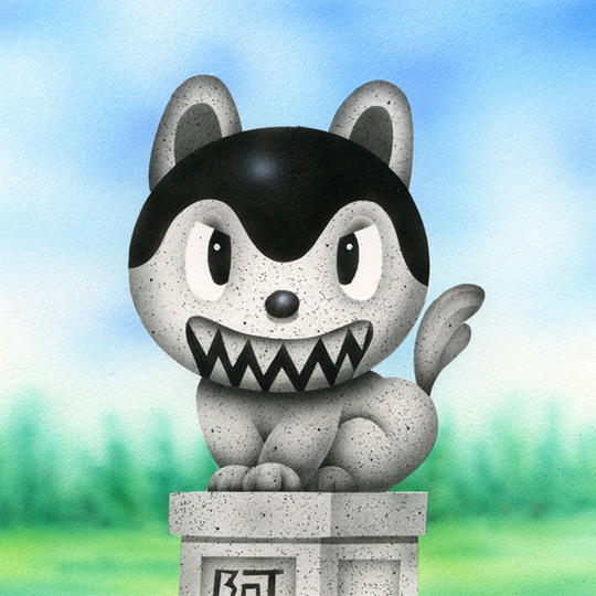 ☆超！衝撃Price☆ 原画『阿 狛犬』