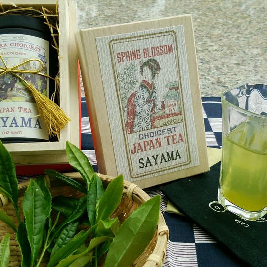 桐箱入り 特選狭山茶煎茶「霞川」