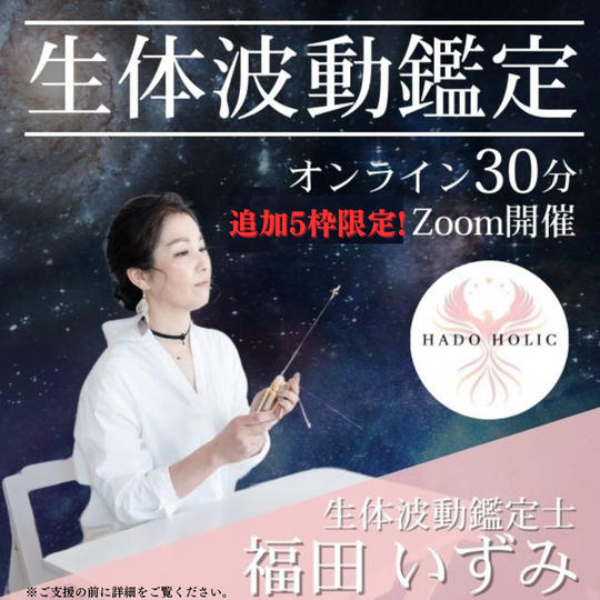 追加5枠限定！【生体波動鑑定30分】