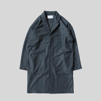 【MUYA】リバリーコート テーラードカラー　　チャコールグレー　size２